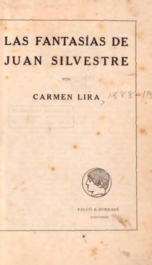 Portada antigua del libro Las fantasías de Juan Silvestre.